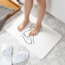 Premium Non-Slip Bath Mat with One-Line Body Design - 39 x 60cm Super Absorbent Bathroom Mat for Safety and Style