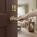 Premium Round Reeded Mortice Door Knob Set with Antique Brass Finish - Complete Door Solution with 10-Year Guarantee