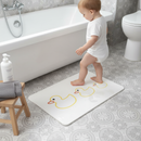 Premium Rubber Duck Family Bathmat - Non-Slip Antibacterial Bathroom Mat, 39x60cm for Kids and Family Safety