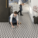 Premium Water-Resistant 8mm Laminate Flooring in Black and White - Stylish, Durable, and Perfect for Modern Homes