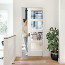 Premium White Primed Internal Shaker 4 Light Clear Glass Pocket Door Set - Timeless Design for Space Optimization