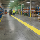 100mm yellow anti-slip tape as pedestrian safety lane on factory floor