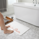Premium Funny Quote Bathmat - White Stone Non-Slip Bathroom Rug with Vibrant Eco-Friendly Design