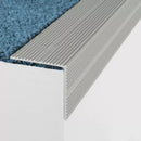 Light Gray Anodised Aluminium Self Adhesive Non Slip Ribbed Treads Stair Nosing Edge