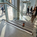 87x40mm aluminium stair nosing with anti-slip surface for commercial and industrial staircase safety