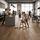 Premium SPC 5mm Embossed Rigid Core Vinyl Flooring with Oak Effect and Water Resistance for Residential and Commercial Use