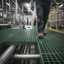 Premium Anti-Slip Open Mesh Grating Panels - Corrosion-Resistant Flooring for Walkways, Platforms, and Ramps