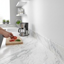 Premium Rounded Edge Upstand 3000mm - High-Quality Marble Effect Laminate for Kitchen Worktops