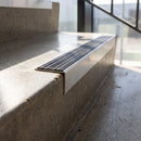 Aluminium Butt Edge Stair Nosing, Adjustable Lengths 250-2750mm professionally fitted in use