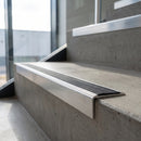 Aluminium Butt Edge Stair Nosing, Adjustable Lengths 250-2750mm professionally fitted in use