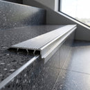 Aluminium Modular Ramp Back Profile for Stair Nosing Systems professionally fitted in use
