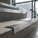 Aluminium Ramped Edge Stair Nosing, 250-2750mm Custom Lengths professionally fitted in use