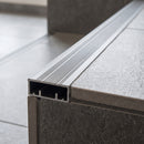 Aluminium Stair Edging Strip 26mm Straight Edge Tile-In professionally fitted in use