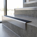Aluminium Stair Nosing 78.5mm x 67mm Modular Profile with Carborundum professionally fitted in use