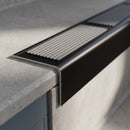 Aluminium Stair Nosing 88mm Tread Double Insert Straight Edge professionally fitted in use