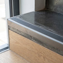 Aluminium Stair Nosing Tread Extender with Carborundum Infill professionally fitted in use