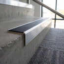 Aluminium Stair Nosing with Carborundum Infill, Modular Profile professionally fitted in use