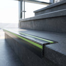 Aluminium Surface Fixed Stair Nosing 10mm and 12.5mm Heavy Duty Anti-Slip Insert professionally fitted in use