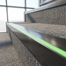 Aluminium Surface Fixed Stair Nosing 10mm and 12.5mm Heavy Duty PVC Insert professionally fitted in use