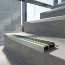 Aluminium Surface Fixed Stair Nosing 10mm and 12.5mm Slimline Anti-Slip Insert professionally fitted in use