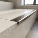 Aluminium Tile-In Stair Nosing Straight Edge Single Insert professionally fitted in use