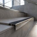 Aluminium Tile-In Stair Nosing Straight Edge Single Insert professionally fitted in use