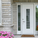 Premium White Painted Composite Obscure Glass Universal Sidelight for Elegant Home Entryways