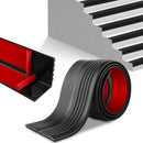 Black self-adhesive PVC anti-slip stair nosing strip 50mm — black colour product shot