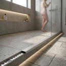 Durable 26mm x 10mm aluminium tile-in edging strip for commercial flooring applications