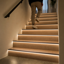 Aluminium Anti Slip Stair Nosing 76.5mm x 26mm, Light Down for Safety on Stairs