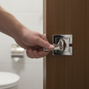 Premium Square WC Turn and Release Set with Polished Chrome Finish for Modern Bathroom Doors