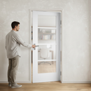 Premium White Internal Primed 1 Panel Door with Customizable Loose Bars for Versatile Interior Design