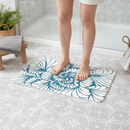 Premium Eco-Friendly Bathmat with Beautiful Swirls Design - Non-Slip, Soft Plush Texture, 39x60cm for Beach Home Decor