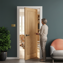 Premium Unfinished Internal Oak Fire Door with FD30 Fire Resistance and Solid Core Construction for Enhanced Safety and Customization