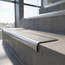Aluminium Stair Tread Cover 157mm x 40mm with Carborundum Anti-Slip Insert — Anti-Slip Insert Colour: Italian Marble