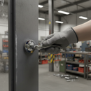 Premium Round Lever Door Handle with Modern Curved Design in Polished Chrome Finish for Contemporary Interiors