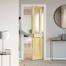 Premium Unfinished Internal Pocket Door Set with 2 Panels and Obscure Glass for Space-Saving Elegance