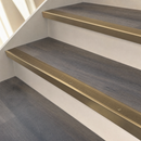 Solid Brass Stair Nosing 44x26mm Ribbed Tread Raked Front, Cut to Size 700-2750mm — Finish: Antique Brass
