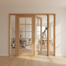 Premium Unfinished Room Divider Door Frame Kit for 35mm Doors - Customizable Oak Design