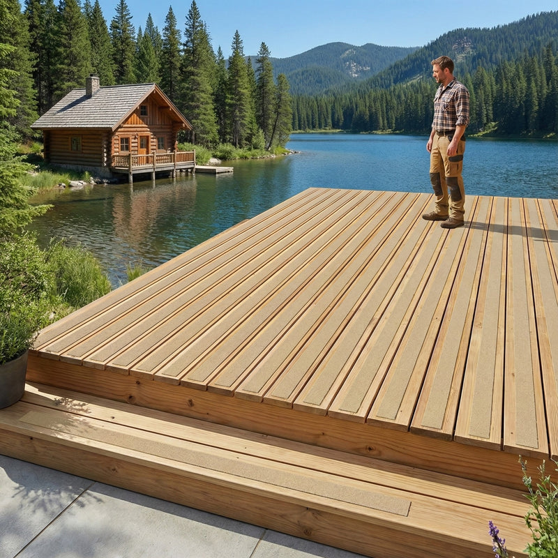 Premium Anti-Slip Decking Strips 600mm – Durable Slip Resistance for Wet and Icy Conditions, Pack of 5