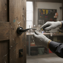 Premium Twist Internal Lever Handle on Round Rose, Matt Black Finish with Latch Pack and Ball Bearing Hinges for Modern Doors