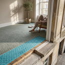 8mm thick UK made carpet underlay padding for light domestic use, showing textured foam material surface