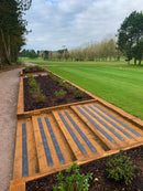 90mm Fine Grit Non-Slip Decking Strips - Anti-Slip for Damp & Frosty Conditions - Durable GRP - Easy Installation - Suitable for Indoor & Outdoor Use