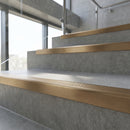 Brass Ridged Stair Nosing, Custom Lengths, Slip-Resistant professionally fitted in use