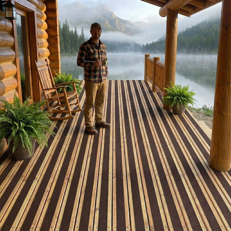 Premium Heavy Duty Anti Slip Decking Strips 1200mm - GRP Non Slip Safety Strips for Garden, Steps, and Patios