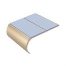 Bullnose Stair Nosing 2.75m Aluminium Double Channel PVC, aura insert, Satin Bronze finish