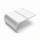 Bullnose Aluminium Stair Nosing 2.44m Double Channel PVC, white insert, Satin Silver finish