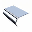 Bullnose Stair Nosing 3.22m Aluminium 55mm Tread Single Ch, aura insert, Mirrorflect Silver finish