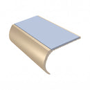 Bullnose Stair Nosing 3.22m Aluminium 55mm Tread Single Ch, aura insert, Satin Bronze finish
