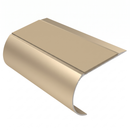 Aluminium Stair Nosing 70mm Tread 2.75m Bullnose, beige insert, Satin Bronze finish